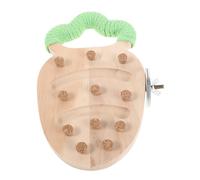 Healifty Perchoir en Bois pour Perroquets Plateforme de Carotte, Interactif de Stimulation Mentale, Adapté aux Cages à Perruches et Inséparables, Support Ludique pour Oiseaux en Cage