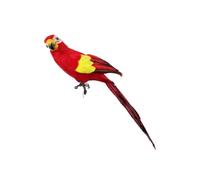 Healifty Perroquet Artificiel Rouge Décoratif Réaliste pour Jardin Maison et Bureau Modèle Oiseau Simulé Décor Ornements Artisanaux