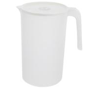 Healifty Pichet à Boissons Chaleur avec Poignée et Couvercle à Nettoyer Pot à Jus Transparent Plastique Beige pour et Pique Réutilisable