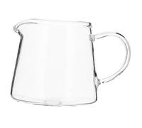 Healifty Pichet à Lait en Verre Transparent 450 ML Anse Anti-Brûlure Bec Verseur Spécial pour Café Lait Sirop Miel Convient Maison et Magasin