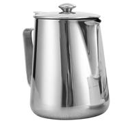 Healifty Pichet à Lait Inox avec Couvercle pour Mousse de Lait Théière Épaisse Multifonction Verseur Ergonomique pour Espresso Latte Cappuccino