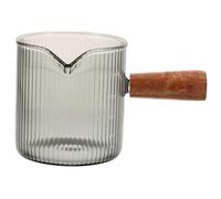 Healifty Pichet It Verre Transparent avec Poignée Antidérapante Verseuse Mini pour Café Espresso et Facile à Nettoyer et Chaleur Usage Domestique et Professionnel
