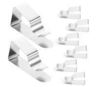Healifty Pinces à Nappe 8 Pièces Trapézoïdales Acier Inoxydable | Antidérapantes, Forte Prise, Conception Monobloc, Usage Intérieur et Extérieur, Finition Argentée