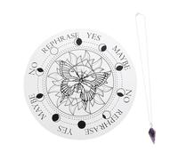 Healifty Planche de de Pin avec Cristal Plateau des Sept Chakras Gravé Décoration Zen pour Maison et avec Pendentif Énergétique