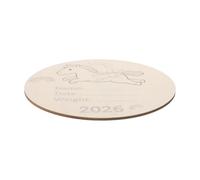 Healifty Plaque Commémorative pour Bébé en Bois Beige, Souvenir Doux sans Bords Rugueux, Forme Disque, pour Souvenirs Familiaux et Séances Photo