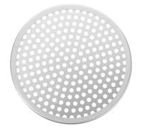 Healifty Plaque de Cuisson Perforée Ronde Alliage Aluminium Plateau Pizza Rayures Ventilation Uniforme pour Pâte Croustillante Ustensile pour Four et Cadeau