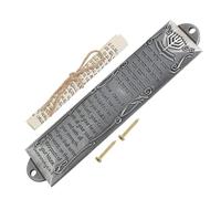 Healifty Plaque de Mezuzah Rétro Décoration Juive pour Porte Bénédiction Protection Familiale