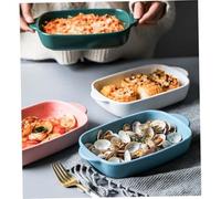 Healifty Plat de Cuisson Céramique Vert Haute Température pour Four et Micro Ondes Plat à Gratin Polyvalent pour Pizza Lasagnes Rôtis Stockage et Réchauffage des Aliments