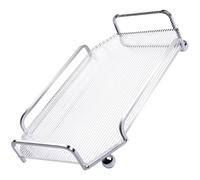 Healifty Plateau à Dessert en Acrylique Double Poignée Métallique, Résistant à L'usure et Facile à Transporter, pour Desserts et Tasses de Thé en Famille Fête