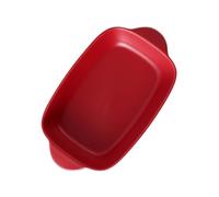 Healifty Plateau de Cuisson Céramique Résistante Haute Température avec Poignées Doubles Plateau Rectangulaire pour Pizza et Gratins Ustensile de Cuisine Pratique pour Usage Domestique et