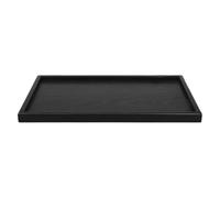 Healifty Plateau de Fromage Plateau Rectangulaire en Bois 35X24 CM Noir pour Thé Café et en-Cas en Restaurant