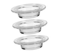 Healifty Plateau de Remplacement en Verre pour Chauffe-Cire 3 Pièces Rond