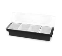 Healifty Plateau de Service Divisé Plastique avec Compartiments Amovibles Boîte à Snacks et Fruits Récipient Alimentaire avec Couvercle pour Réunions et Événements