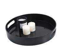 Healifty Plateau Décoratif Rond Plateau De Table Rond Décoré Poignées Décoratives Décoratif