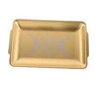 Healifty Plateau pour Brûleur Aromathérapie Et Bougies De Sorcellerie Présentoir Décoratif Doré pour Offrande Et Purification Support pour Bijoux Et Objets Rituels