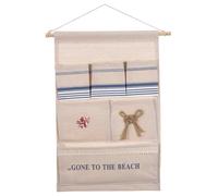 Healifty Pochettes de Rangement Murales en Tissu Coton et Lin, Organisateur Suspendu Étanche Plusieurs Compartiments, Pochette Murale Pratique pour Chambre, Bureau et Placard, Rangement