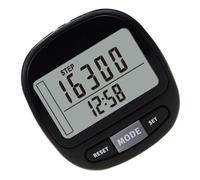 Healifty Podomètre 3D Noir en Abs avec Clip et Lanyard, Compteur de Pas Portable Marche, Réinitialisation, Mémoire 7 Jours, pour Seniors et Adultes