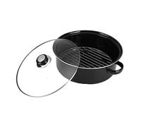 Healifty Poêle Fonte pour Patates Rôties et Châtaignes Casserole Multifonction pour Rôtissage Batterie Cuisine Compatible Feux et Induction Ustensile pour Cuisson Variée