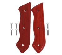 Healifty Poignée de Remplacement pour Couteau Cuisine en Bois de Poirier Rouge avec Trous, Manche Ergonomique Antidérapant, Kit 4 Paires de Rivets, Accessoire Réparation Ustensiles