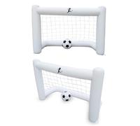 Healifty Portail de Football Gonflable 160 CM avec Filet But de Soccer Portable Léger de Football pour Jardin Plage et Salle de Sport 1 But 1 Ballon Blanc Inclus