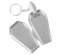 Healifty Porte-Clés Cendrier en Métal Forme Cercueil Mini Portable Cendrier de Poche Décoratif pour Camping et Voyages Accessoire Funéraire Original et Pratique