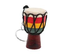 Healifty Porte-clés Djembé Miniature Africain Décoratif Pendentif Tambour Artisanal pour Voyage Ornement Suspendu pour Clés et Sacs Souvenir de Voyage Culturel