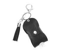Healifty Porte-clés Porte-bouteille 2 Pièces 30 Ml Housse En Cuir Noir Étanche Polyvalent Pour Paquet à Dos Paquet à Main Voyage Usage Extérieur Couvercle