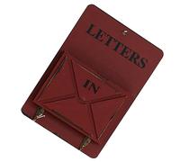 Healifty Porte-courrier Mural Vintage Avec Crochets à Clés Boîte Aux Lettres En Métal Rouge Organisateur De Courrier Pour Maison Et Bureau Décor Mural Pratique Pour Clés Grosse Capacité Et Style Rétro