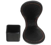 Healifty Porte-Craie Magnétique en Cuir Véritable Noir, Étui Compact pour Craies Standard de Queue de Billard, Accessoire Portable pour Joueurs Amateurs et Professionnels de Billard