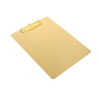 Healifty Porte-Documents A4 en Acier Inoxydable Doré Format Grand Planchette D’Écriture Antidérapante Clip Support pour 1 à 100 Feuilles pour Bureau École et Maison