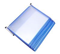 Healifty Porte-Documents Mural Pages Bleu Organiseur Bureau Mural Fer et PVC Support Affichage Brochure et Dossier pour Conférences et Ateliers