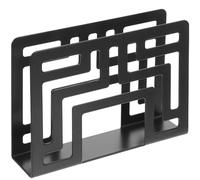 Healifty Porte-Serviettes Support Décoratif et Résistant en Acier Inoxydable Noir Élégant pour Serviettes de Table, pour Café ou Maison Moderne
