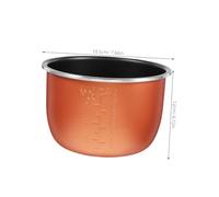 Healifty Pot Intérieur Antiadhésif pour Cuiseur à Riz Électrique Insert Alliage Aluminium Compatible avec Plusieurs Marques Doublure de Cuisson pour Remplacement et Usage Quotidien