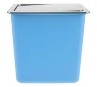 Healifty Poubelle de Comptoir Encastrée avec Couvercle Basculant en Acier Inoxydable 430 Petite Taille Poubelle à Poser avec Seau en Plastique Cuisine Professionnelle et Domestique