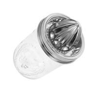 Healifty Presse-agrumes Manuel en Acier Inoxydable pour Mason Jar 480ml, Extracteur de Jus Portatif pour Citron et Orange, Accessoire la Cuisine Pratique pour Boissons Fraîches
