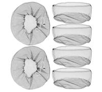 Healifty Protection de Ventilateur Électrique en Polyester avec Fermeture à Cordon 6 Pièces Noir Sécurité Longue Durée et Bords Arrondis, pour Maison et Terrain de Jeu, Compatible