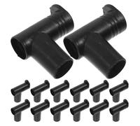 Healifty Raccord pour Barres de Séchage à Angle Droit 90° en Plastique Noir Kit de 20 Pièces pour Étendoir à Linge Extensible Connecteur Double Canal pour Barres Simples et Doubles