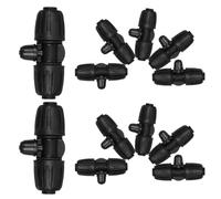 Healifty Raccords en T et Installation Rapide en PP Noir, Performance Robuste 12 Pièces pour Irrigation Goutte à Goutte pour Systèmes D'irrigation de Jardin et Agriculture