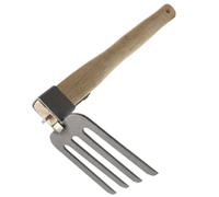 Healifty Râteau à Main Cultivateur en Acier Manche en Bois pour Désherbage et Ameublissement du Sol Utilisation Domestique Jardinage Potager 1 Pièce