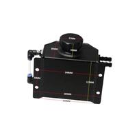 Healifty Réservoir Huile Voiture Aluminium avec Reniflard et Bouchon de Vidange Noir pour Récupération et Ventilation