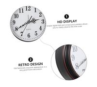 Healifty Réveil Vintage Style Européen avec Aiguilles et Mouvement Horloge de Table Stable pour Chambre et Bureau