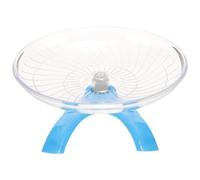 Healifty Roue d'exercice Silencieuse pour Hamster et Petits Rongeurs, Disque Plastique Transparent Bleu, 1 Pièce, Accessoire pour Cage, Adaptée aux Hamsters, Gerbilles et Hérissons,