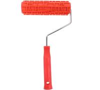 Healifty Rouleau à Peinture à Motifs Résistant à L'usure 7 Pouces en Caoutchouc Rouge avec Poignée Abs et Texture Embossée Claire pour Décoration Murale DIY