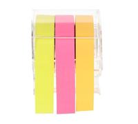 Healifty Rouleau de Notes Adhésives Multifonction en Papier avec Distributeur ABS Bloc-Notes Portable Autocollant 3 Rouleaux Colorés Vifs pour Bureau Organisation et Prises de Notes