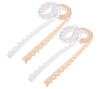 Healifty Ruban Adhésif Autocollant en Dentelle de Coton 4 Rouleaux pour Loisirs Créatifs Scrapbooking Décoration Mariage et Embellissements Décoratifs