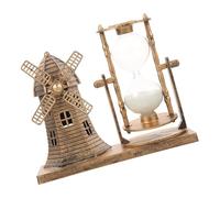 Healifty Sablier Vintage Décoratif avec Phare Rétro Ornement de Table Compact Plastique et Verre Décoration Artisanale pour Bureau et Salon