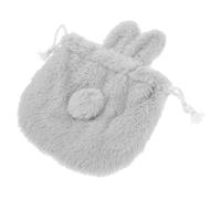Healifty Sac de Rangement Maquillage Peluche Lapin Doux Sac à Cordon Léger pour Femmes Organiseur pour Cosmétiques et Petits Accessoires