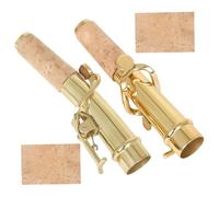 Healifty Saxophone Soprano Neck Laiton Liège Col Droit et Courbé Résistant Accessoire pour Instrument de Musique Adulte