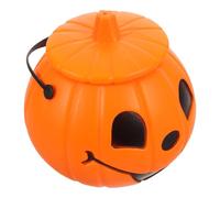 Healifty Seau à Bonbons Citrouille en Plastique avec Poignée Bocal pour Fête d'Halloween Grand Contenant Réutilisable pour Collecte de Friandises Décoration Halloween Garçon et Filles