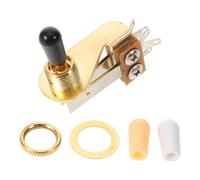 Healifty Sélecteur à 3 Positions pour Guitare Électrique Levier en L Doré Bouton Noir en Plastique Accessoire de Réparation et Mise à Niveau pour Studio et Usage Domestique Interrupteur